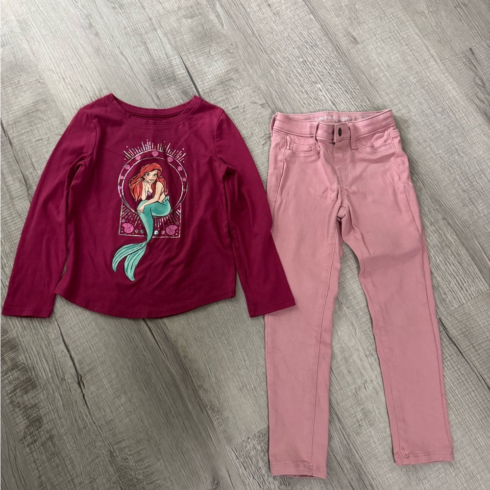 Jumping Beans Burgundy and Light Pink Kids Set